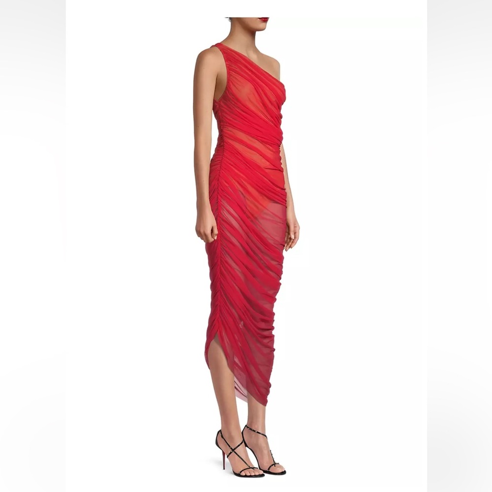 Diana gown red mesh size XS norma Kamali